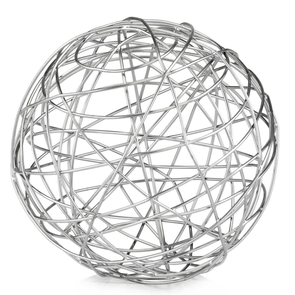12" x 12" x 12" Silver Extra Large Wire Sphere - 354742. Picture 2