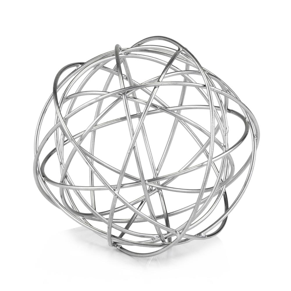 7" x 7" x 7" Silver Large Wire Sphere - 354743. Picture 2