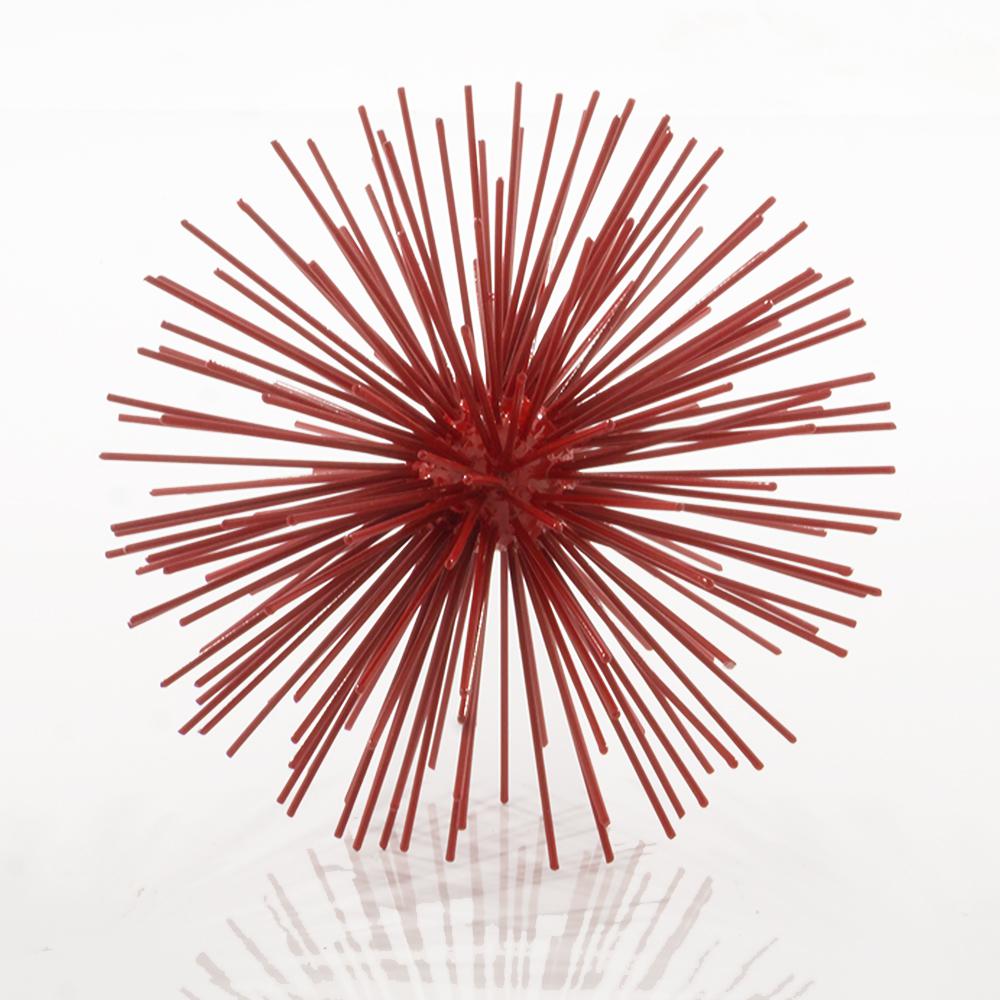 8" x 8" x 8" Red Medium Spiked Sphere - 354771. Picture 2