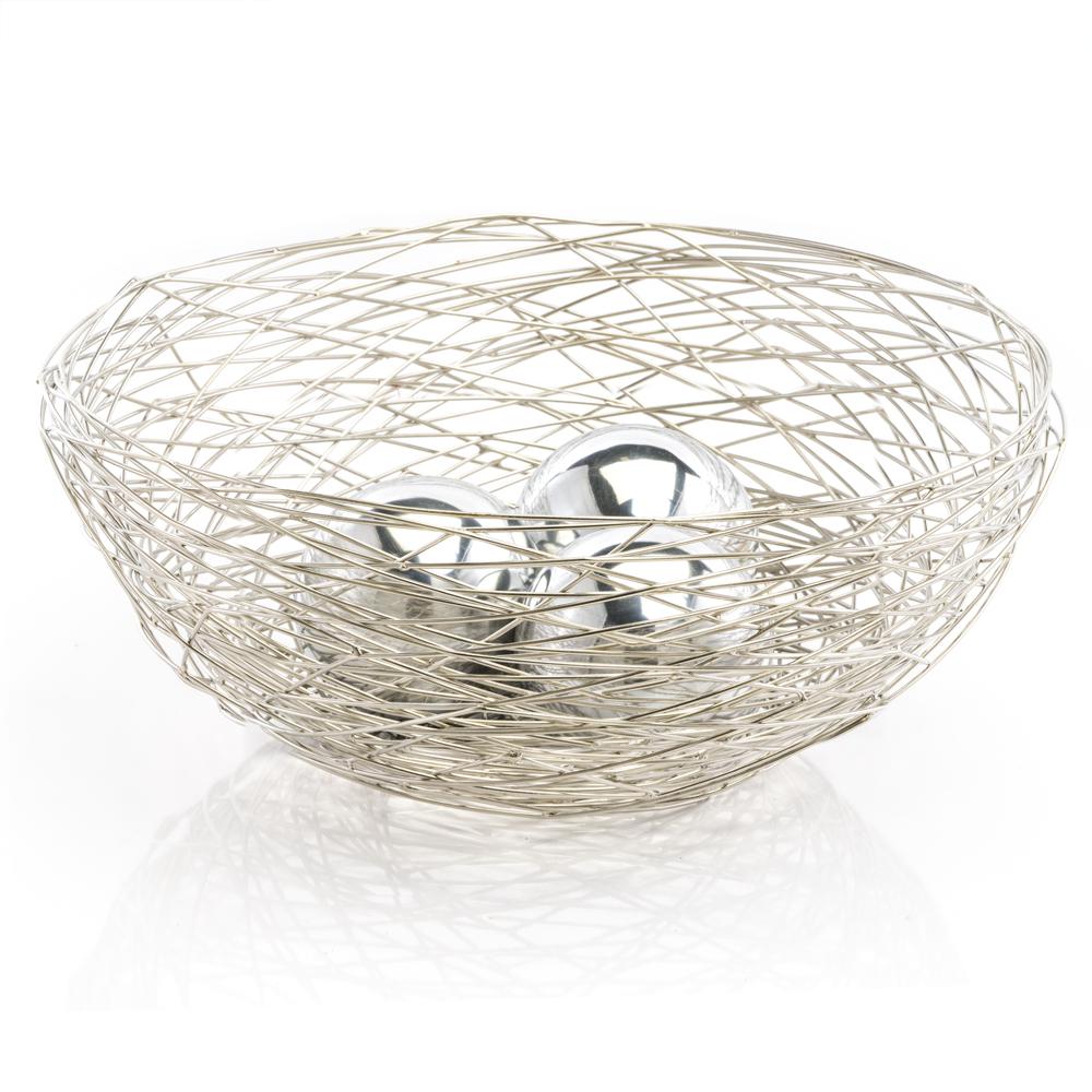 Abstract Silver Wire Centerpiece Bowl - 354775. Picture 1
