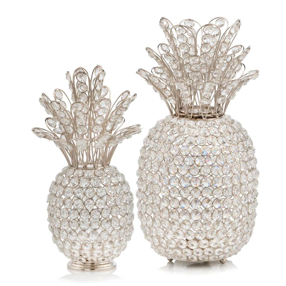 6" x 6" x 12.5" Silver Crystal Pineapple - 354781. Picture 2
