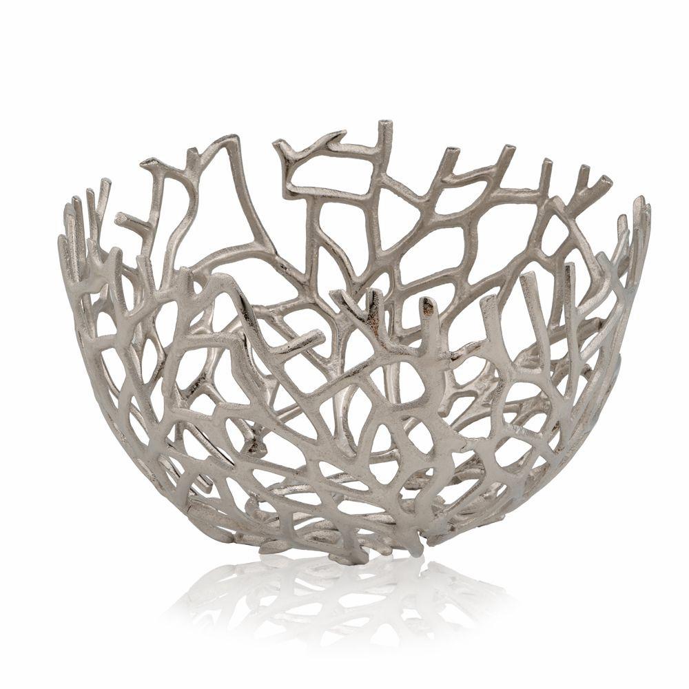 Round Silver Twigs Centerpiece Bowl - 354791. The main picture.