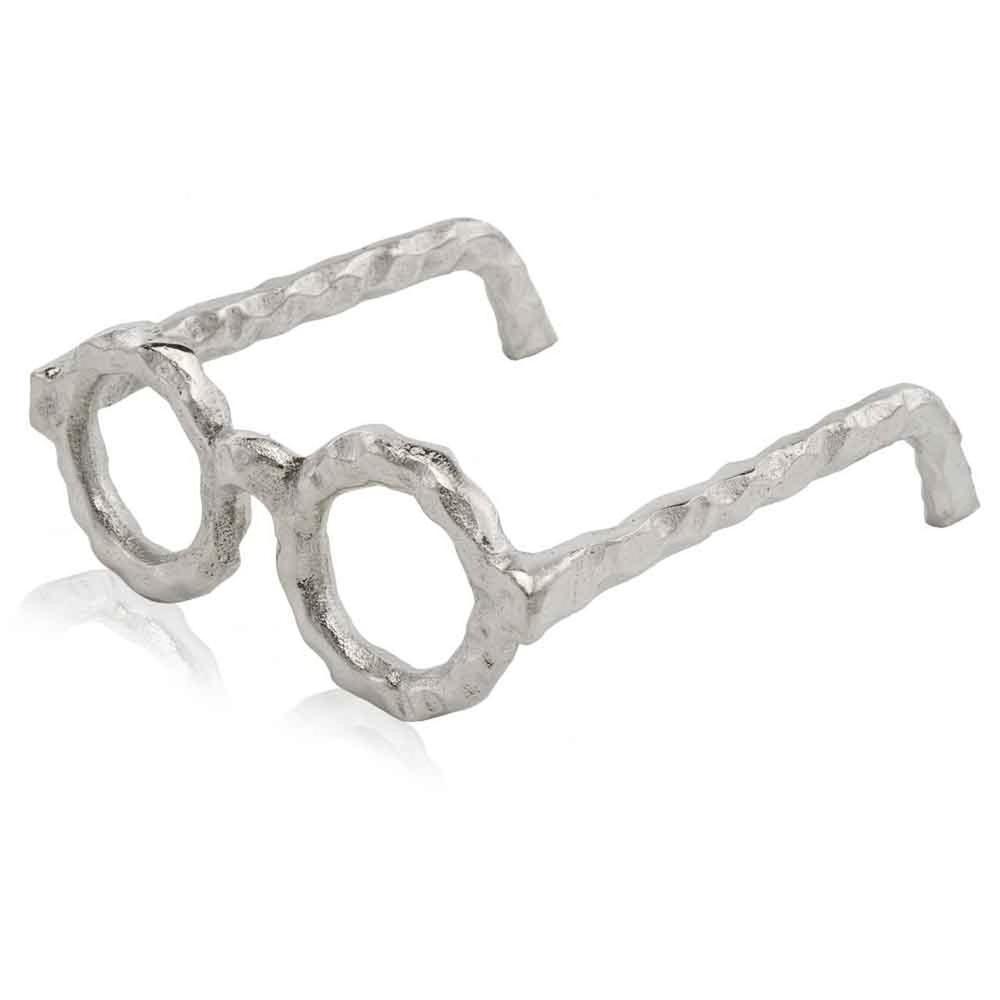 6.5" x 6" x 2" Silver Round Glasses - 354794. Picture 1