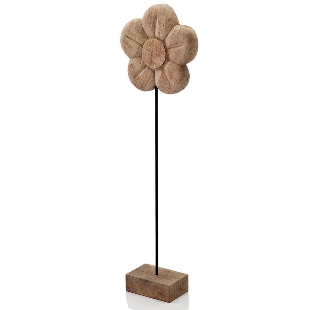4" x 10" x 33" Natural and Black Tall Daisy on Stand - 354852. Picture 4
