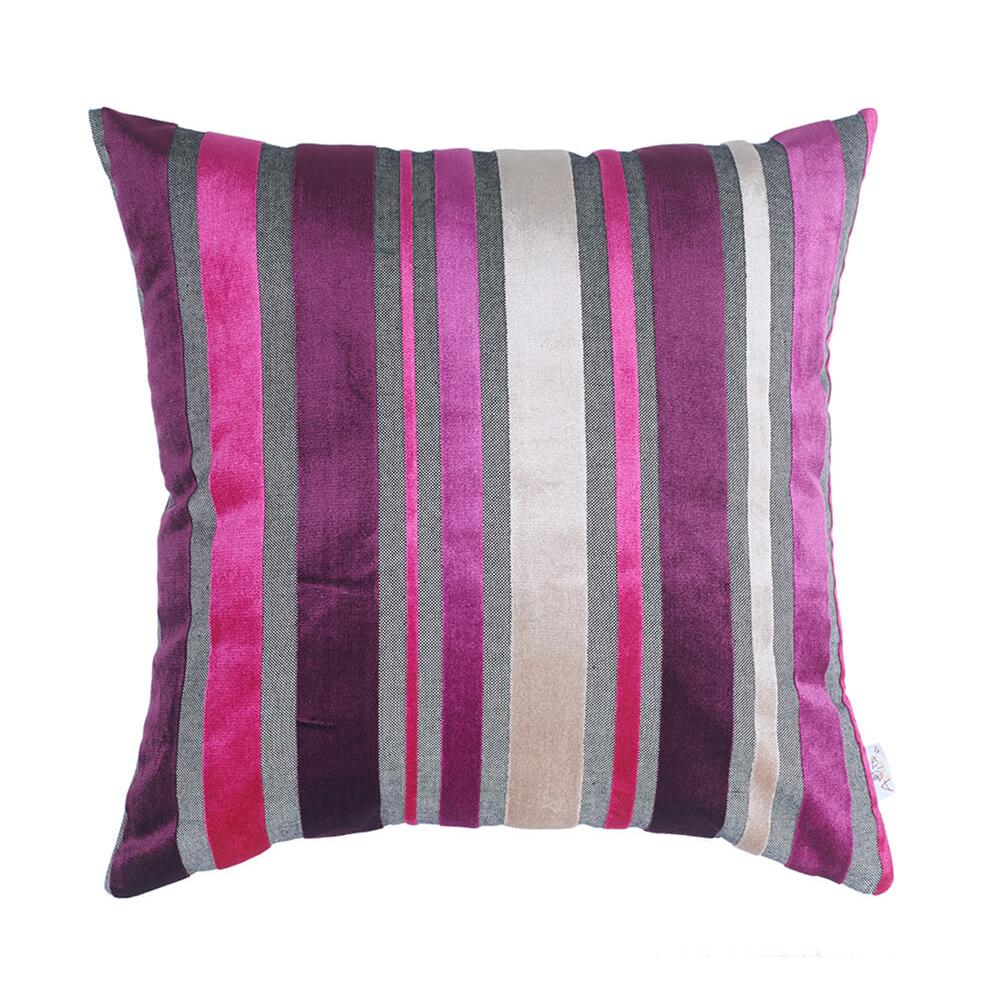 Set of 2 Purple Varigated Stripe Decorative Pillow Covers - 355273. Picture 2