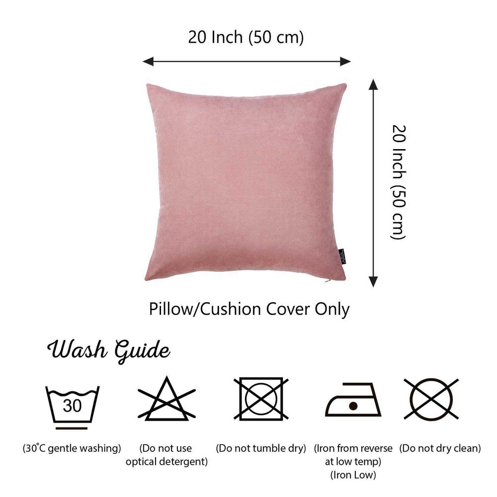 Set of 2 Light Pink Brushed Twill Decorative Throw Pillow Covers - 355288. Picture 2