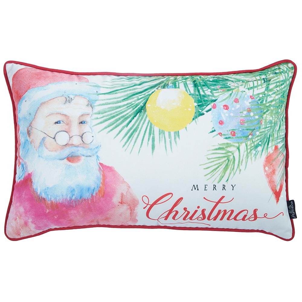 20"x12" Christmas Santa Printed Decorative Throw Pillow Cover - 355311. Picture 3