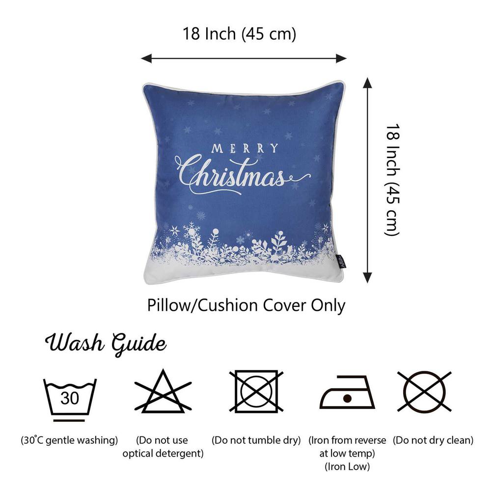 Merry Christmas Snow Scene Decorative Throw Pillow Cover - 355319. Picture 4