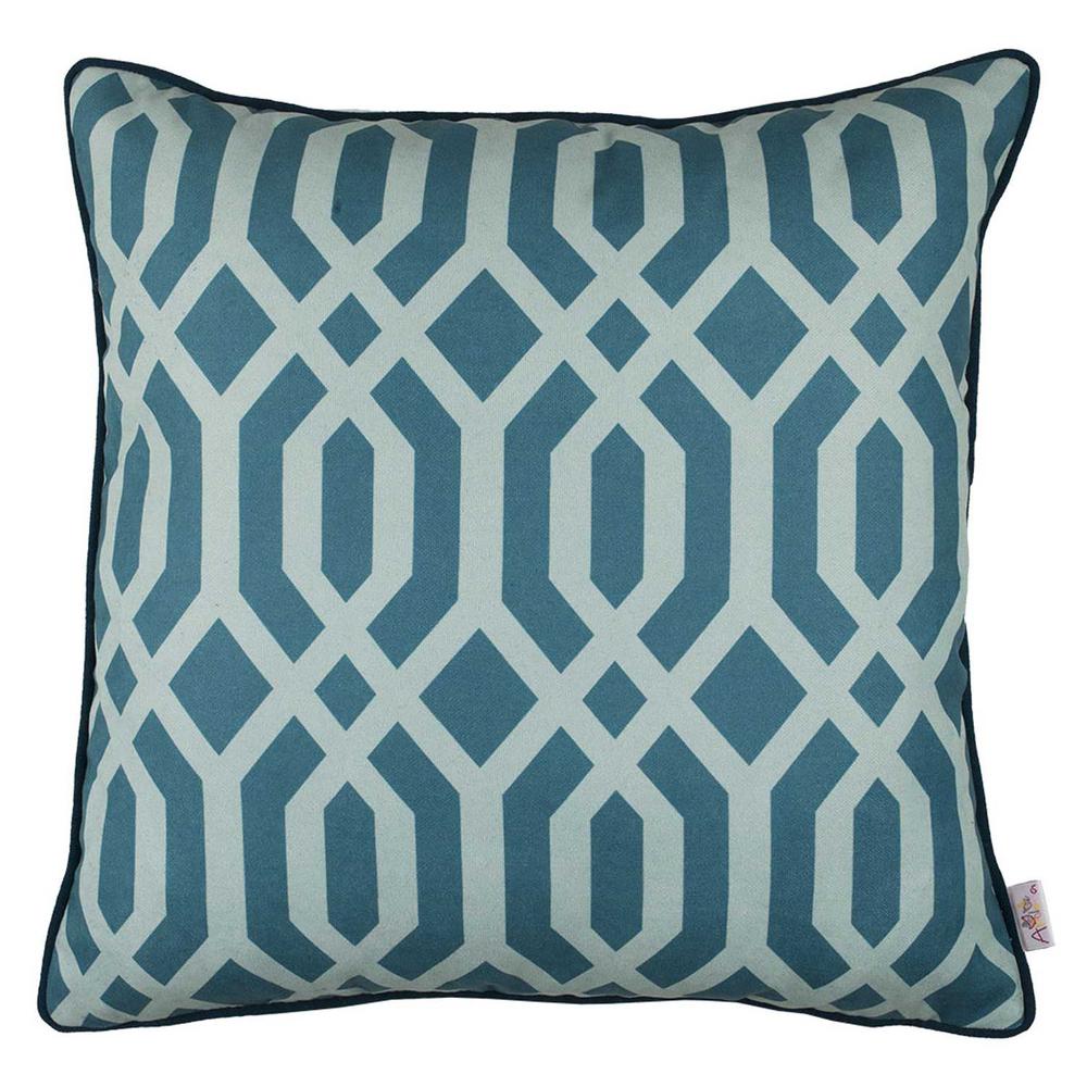 Teal Geometrics Decorative Throw Pillow Cover. - 355320. The main picture.