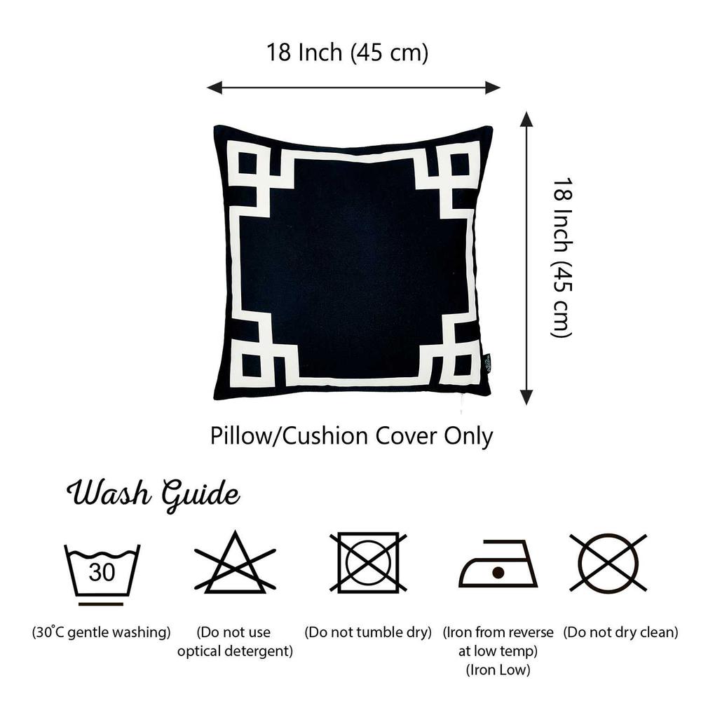 Black and White Geometric Decorative Throw Pillow Cover - 355327. Picture 6