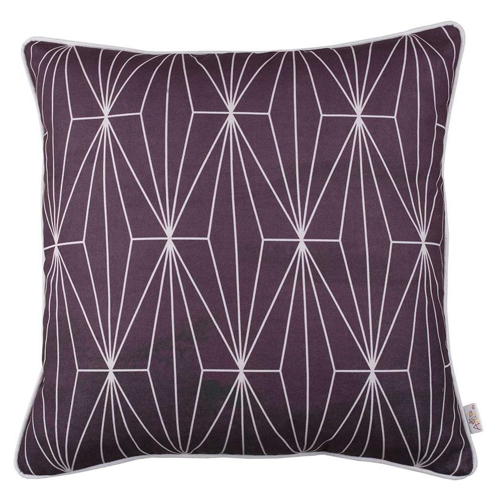 Purple Geometric Lines Decorative Throw Pillow Cover - 355344. Picture 1
