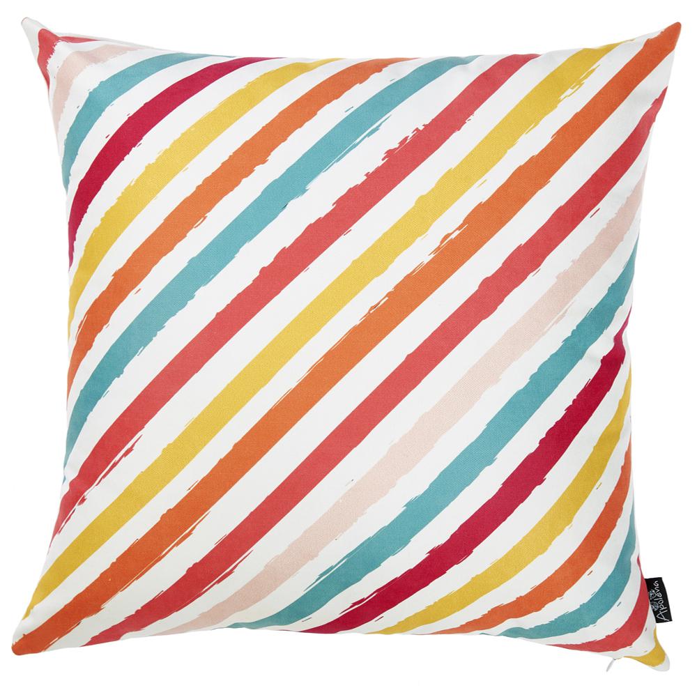 Beachy Slanted Stripe Decorative Throw Pillow Cover - 355352. Picture 1