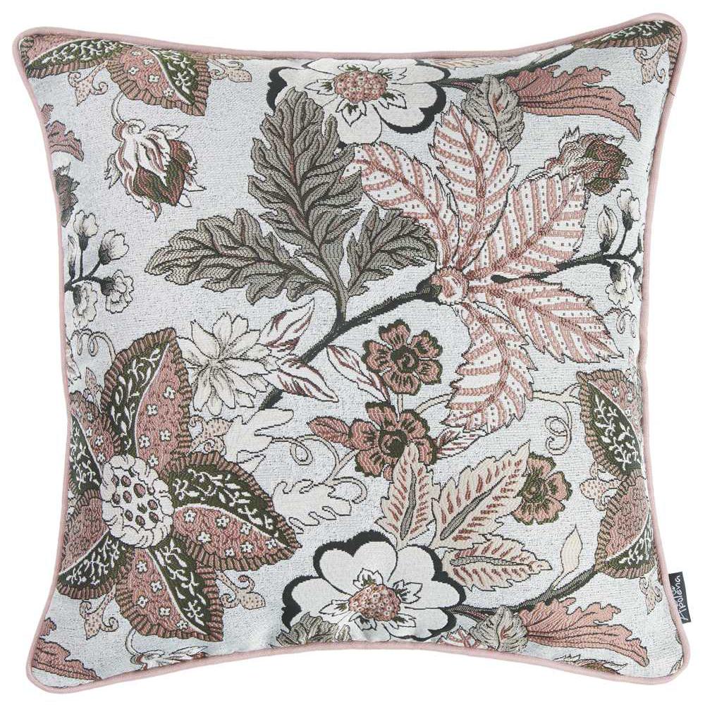 17"x 17" Jacquard Forest Morning Decorative Throw Pillow Cover - 355354. Picture 2