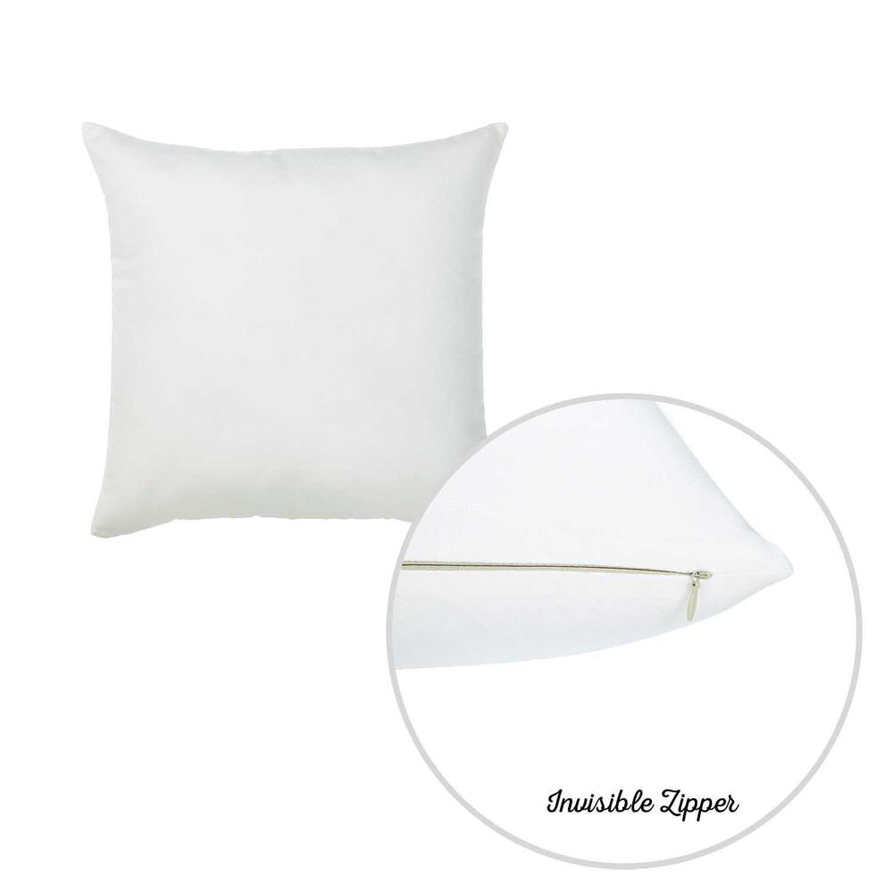 Set of 2 Bright White Brushed Twill Decorative Throw Pillow Covers - 355368. Picture 2