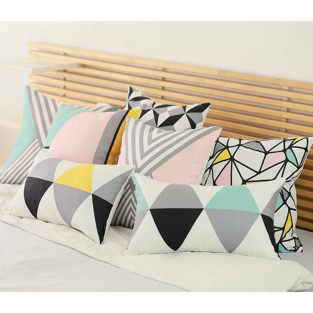 20"x 12" Yellow Gray Skandi Modern Decorative Throw Pillow Cover - 355381. Picture 2