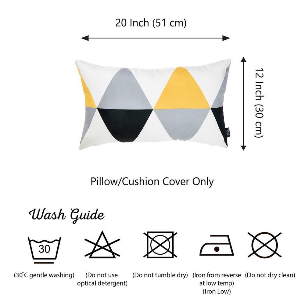 20"x 12" Yellow Gray Skandi Modern Decorative Throw Pillow Cover - 355381. Picture 5