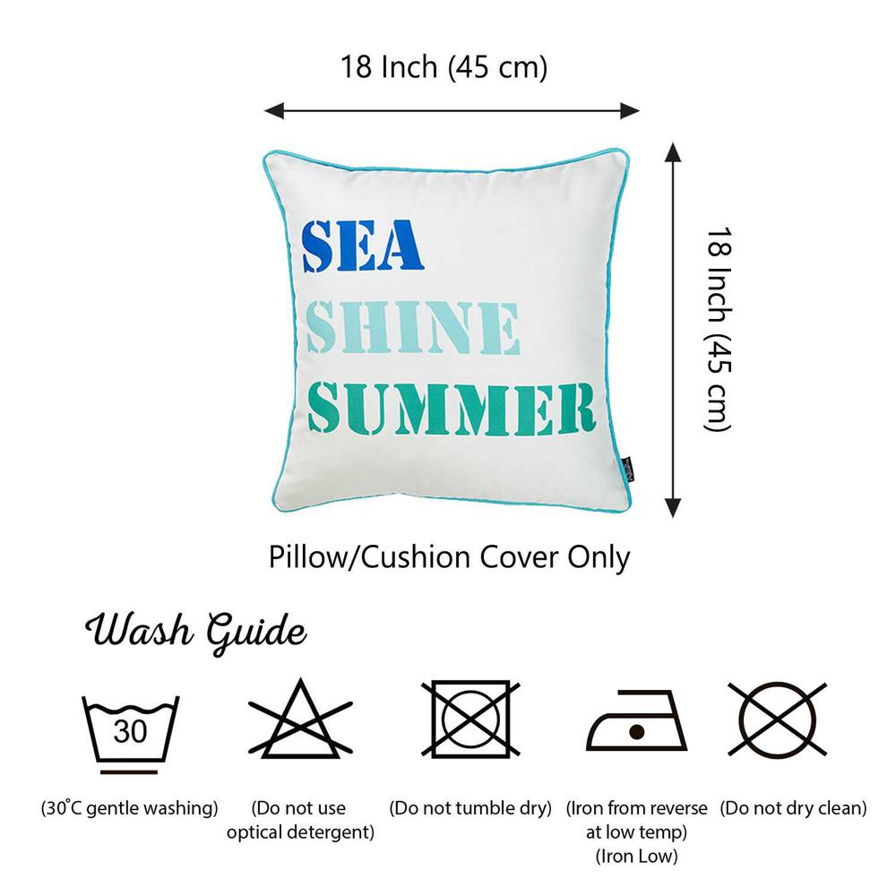 Sea Shine Summer Decorative Throw Pillow Cover - 355432. Picture 3