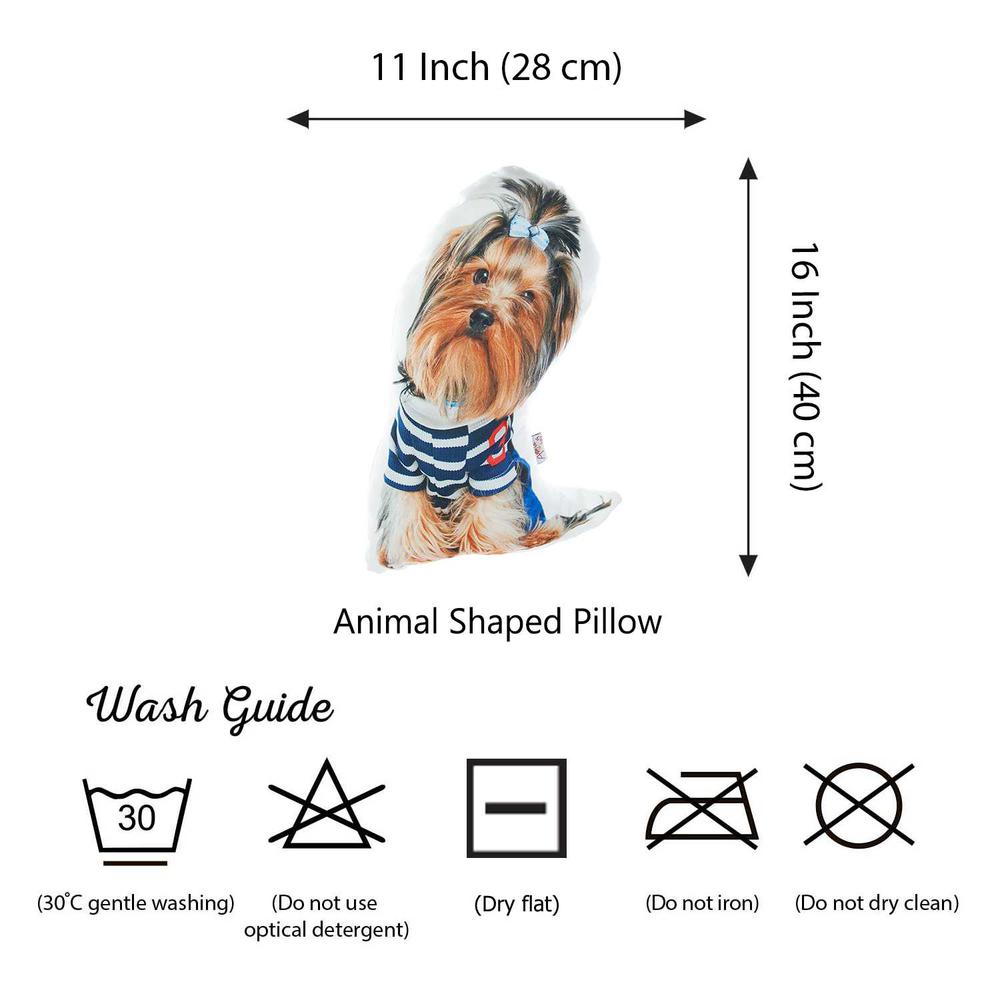 Yorkshire Terrier Dog Shape Filled Pillow Animal Shaped Pillow - 355476. Picture 3