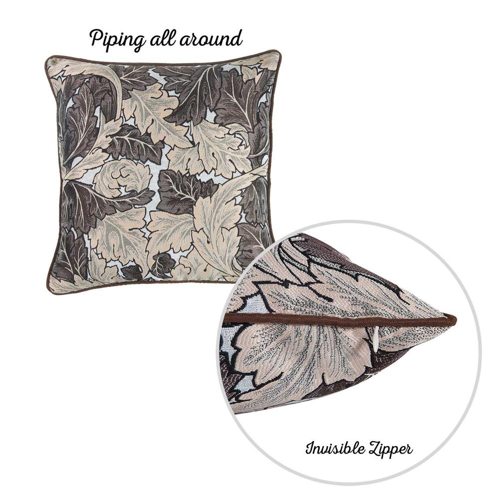 Brown Maple Leaf Decorative Throw Pillow Cover - 355478. Picture 3