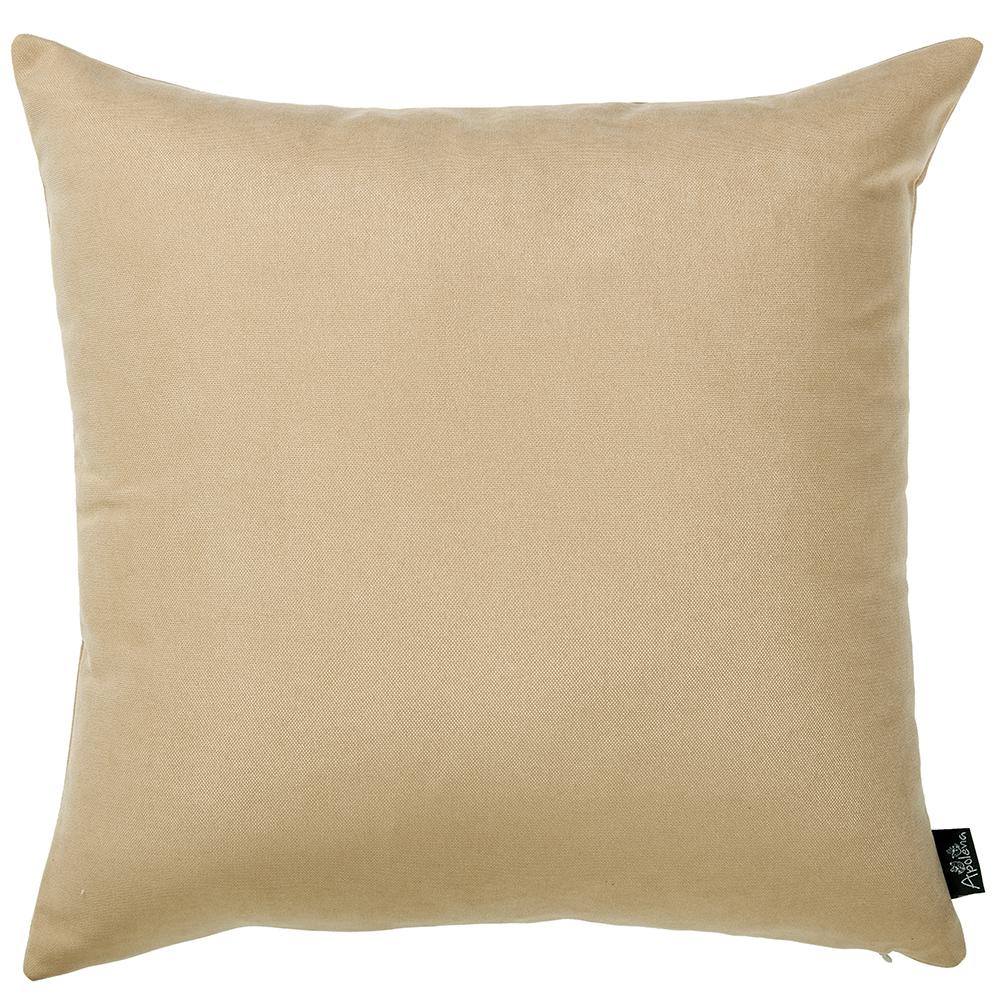 Set of 2 Light Beige Brushed Twill Decorative Throw Pillow Covers - 355505. Picture 1