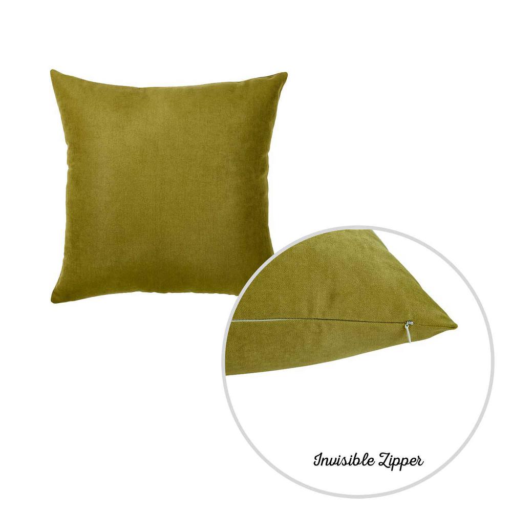 20"x20" Lime Green Honey Decorative Throw Pillow Cover (2 pcs in set) - 355567. Picture 1