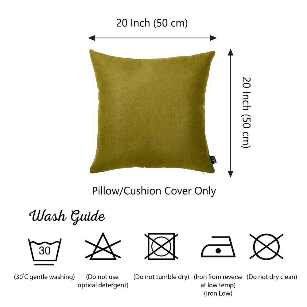 20"x20" Lime Green Honey Decorative Throw Pillow Cover (2 pcs in set) - 355567. Picture 2