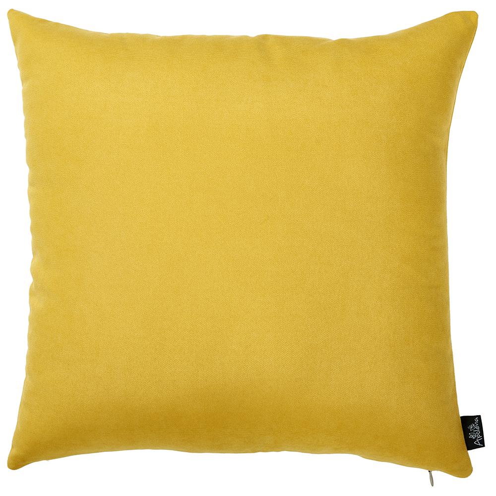 Set of 2 Yellow Brushed Twill Decorative Throw Pillow Covers - 355575. Picture 1