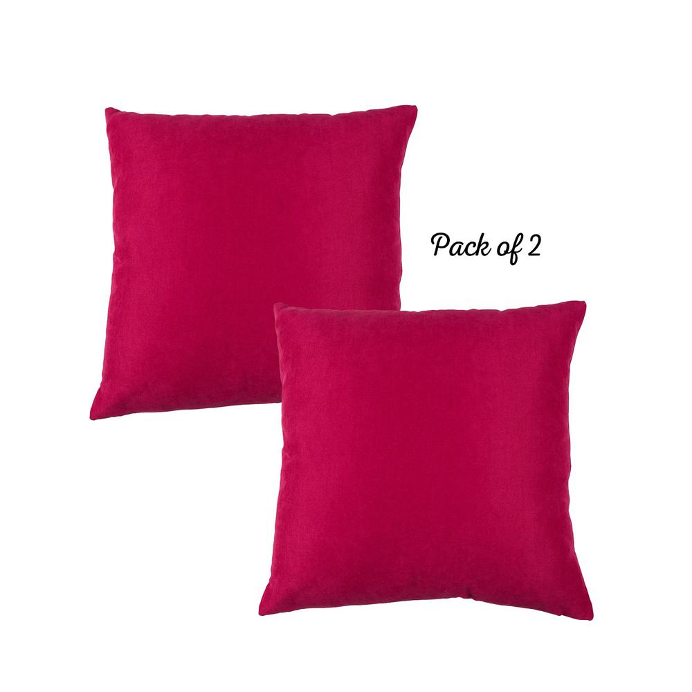 Set of 2 Pink Brushed Twill Decorative Throw Pillow Covers - 355649. Picture 1