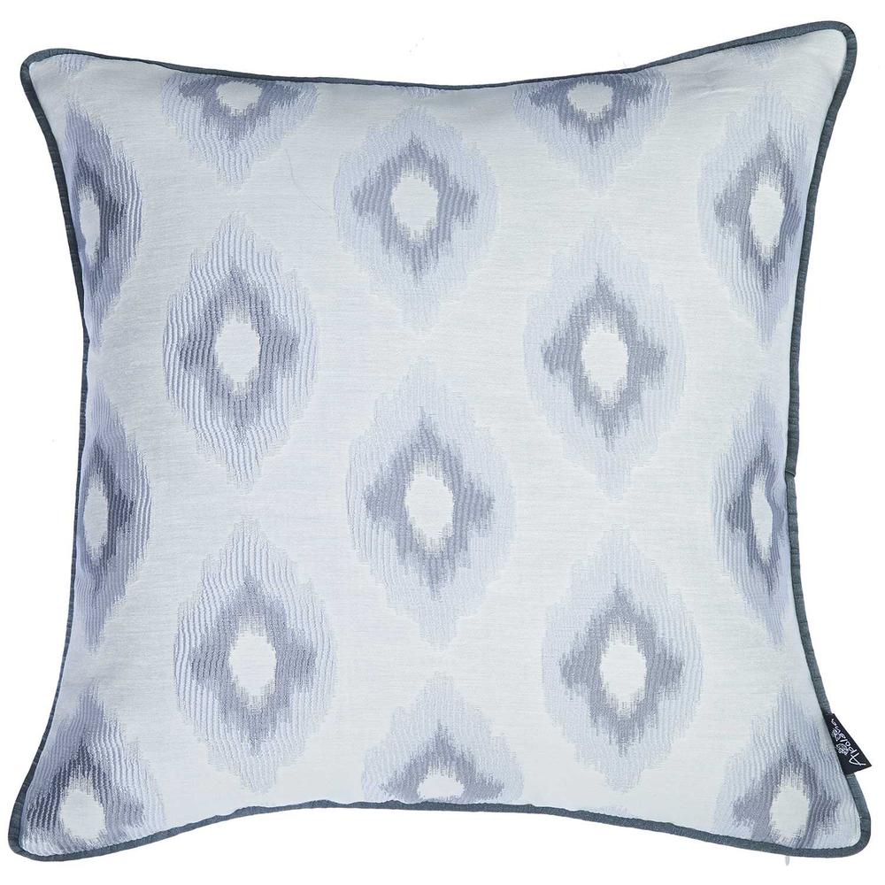 17"x 17" Grey Jacquard Chic Decorative Throw Pillow Cover - 355664. Picture 4