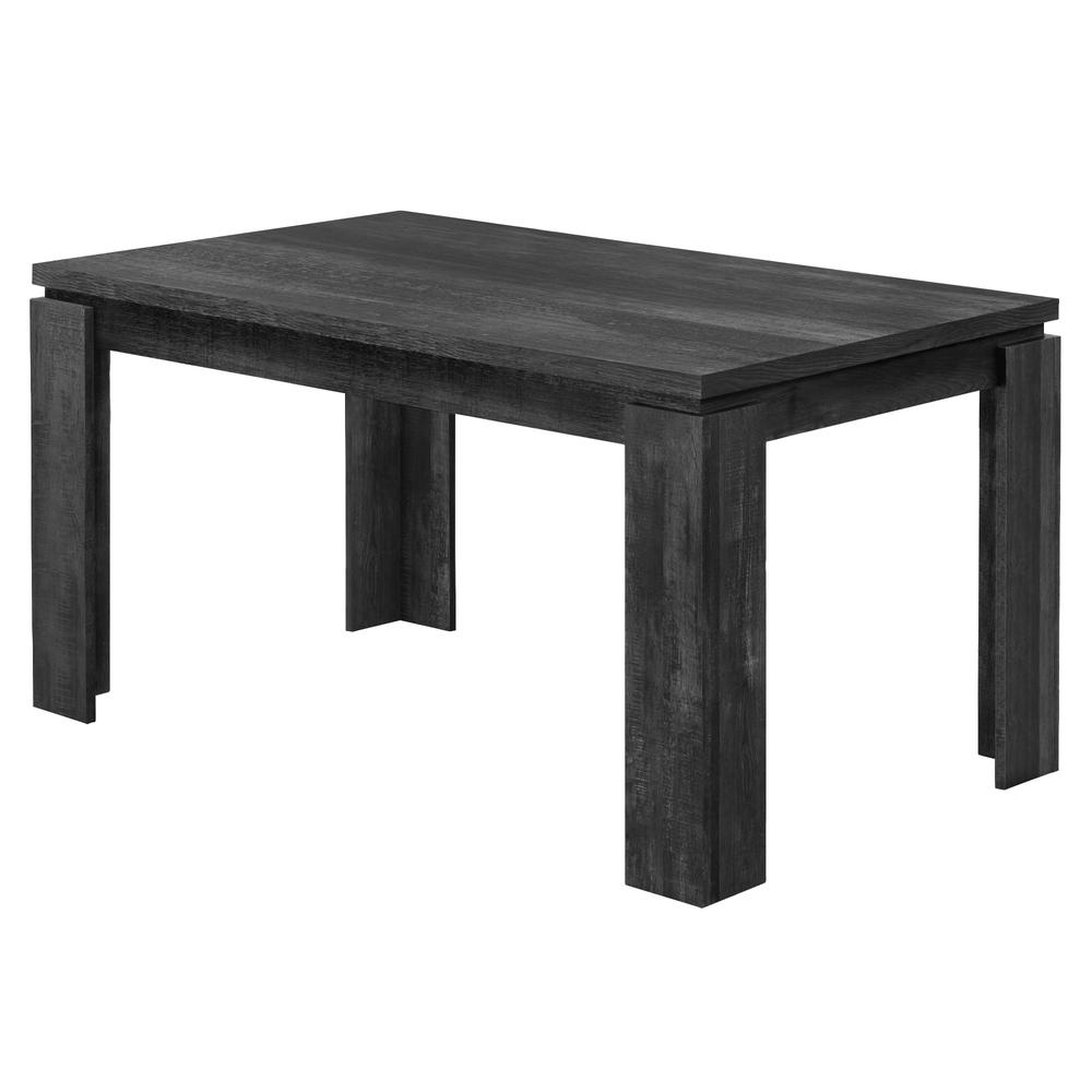 35.5" x 59" x 30.5" Black Reclaimed Wood Look  Dining Table - 355697. Picture 1