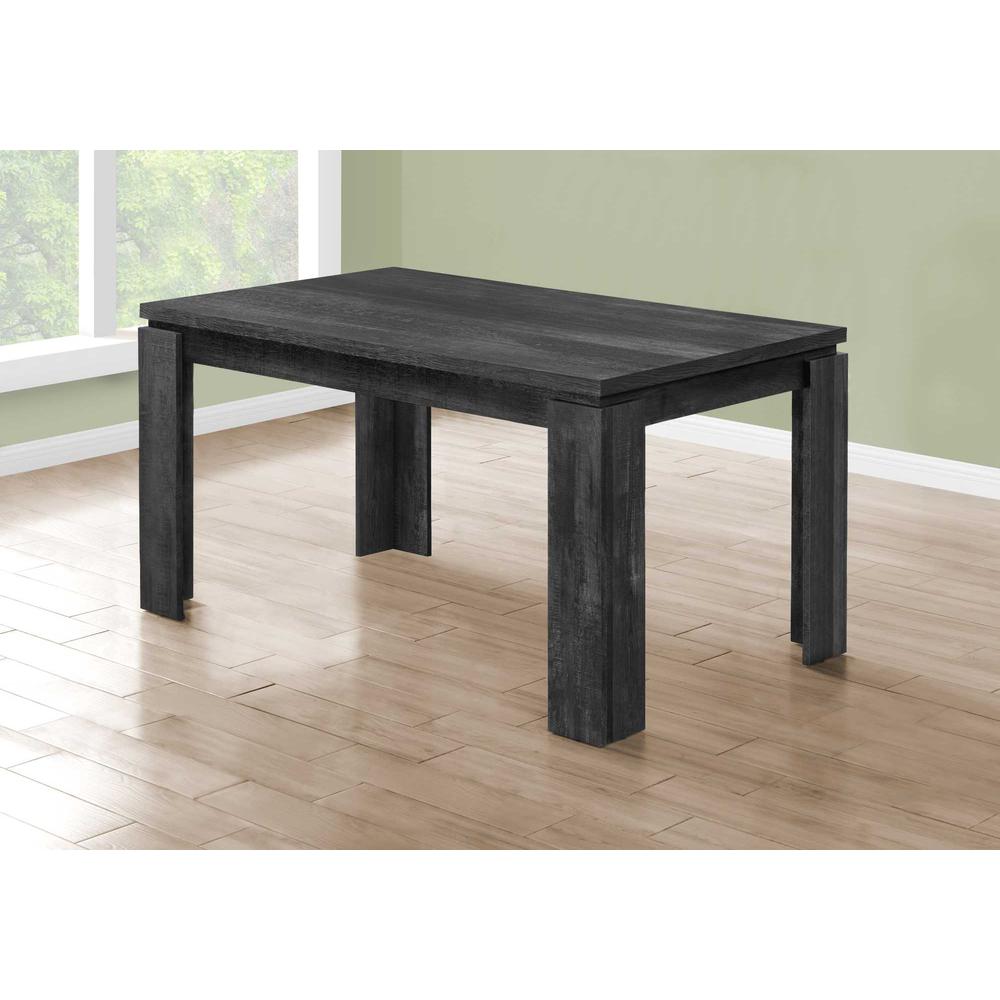 35.5" x 59" x 30.5" Black Reclaimed Wood Look  Dining Table - 355697. Picture 2