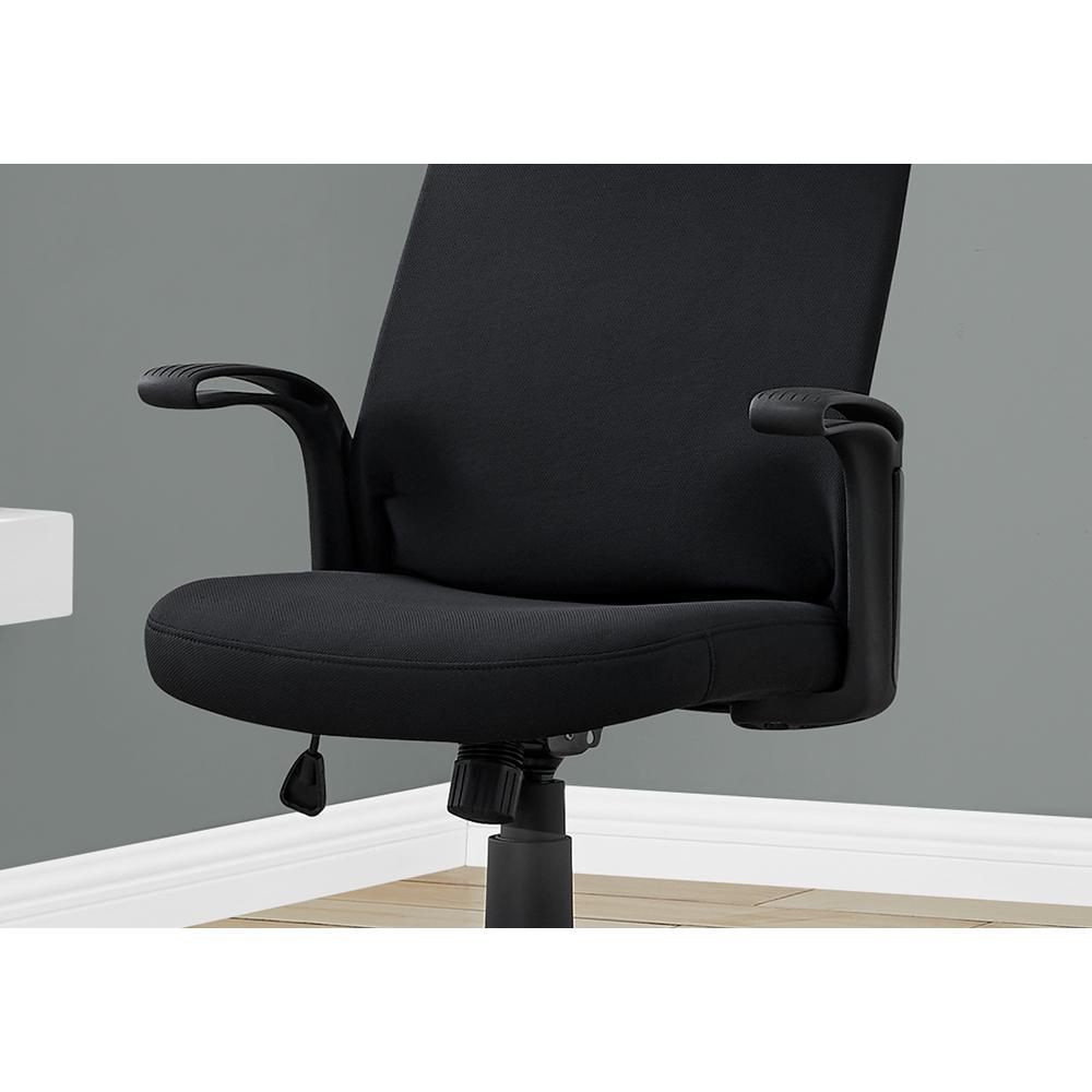 24.75" x 24" x 83.5" Black Fabric Multi Position  Office Chair. Picture 2