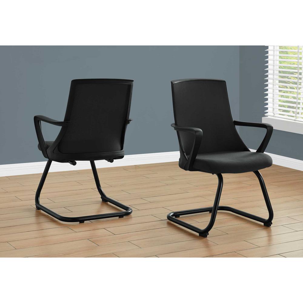 21" X 21" X 35" Black Mesh and Mid Back Office Chair - Set of 2 - 355716. Picture 2