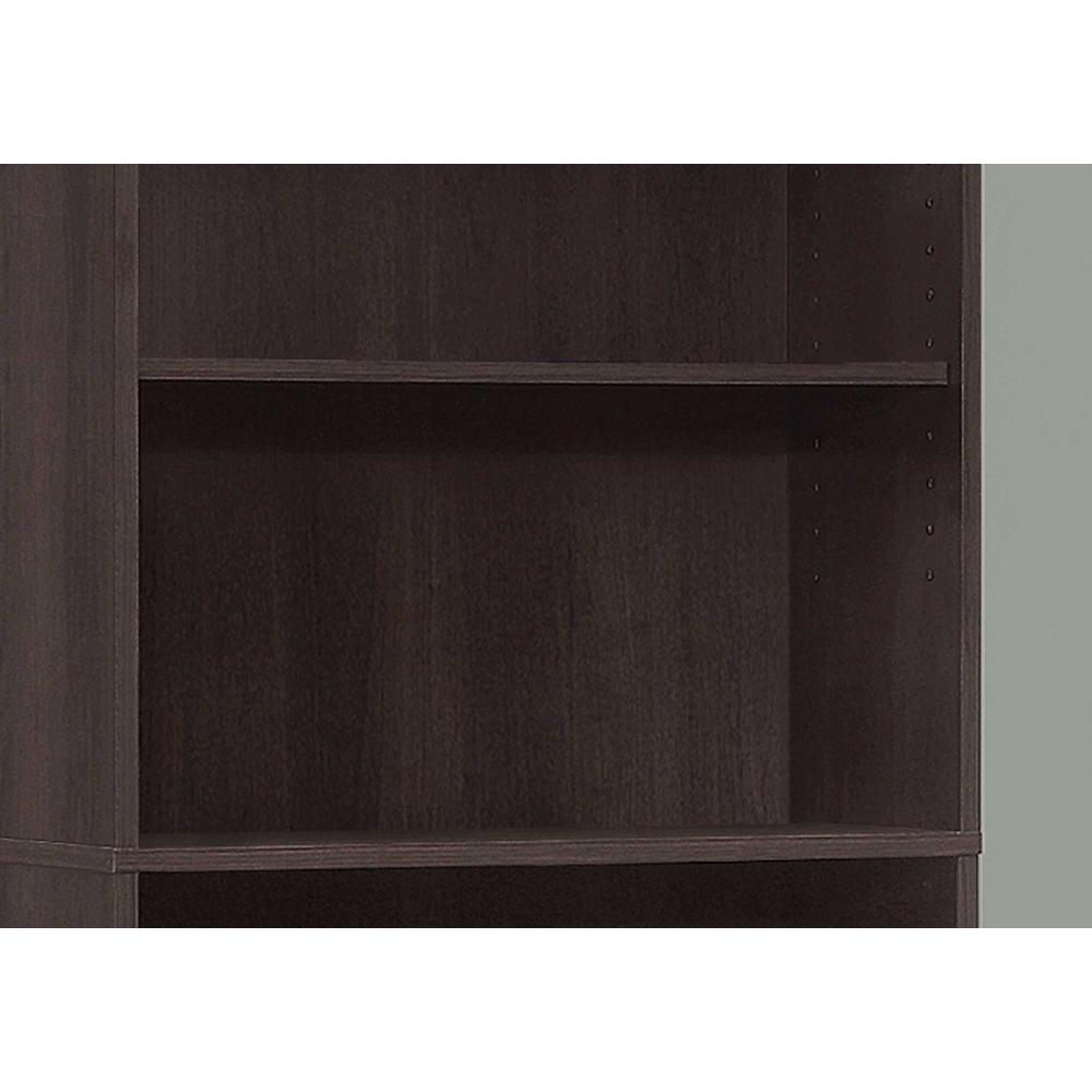 11.75" x 24.75" x 71.25" Cappuccino 5 Shelves  Bookcase. Picture 2