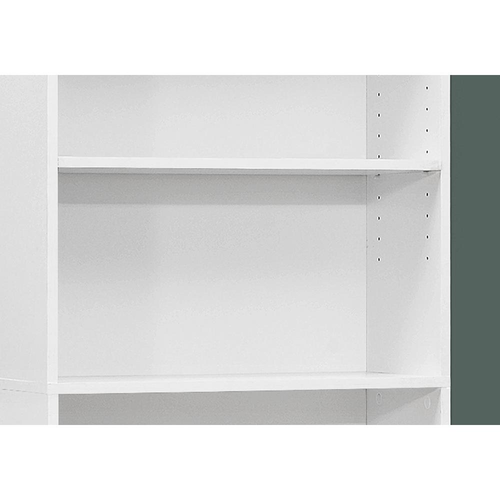 11.75" x 24.75" x 71.25" White 5 Shelves  Bookcase. Picture 2