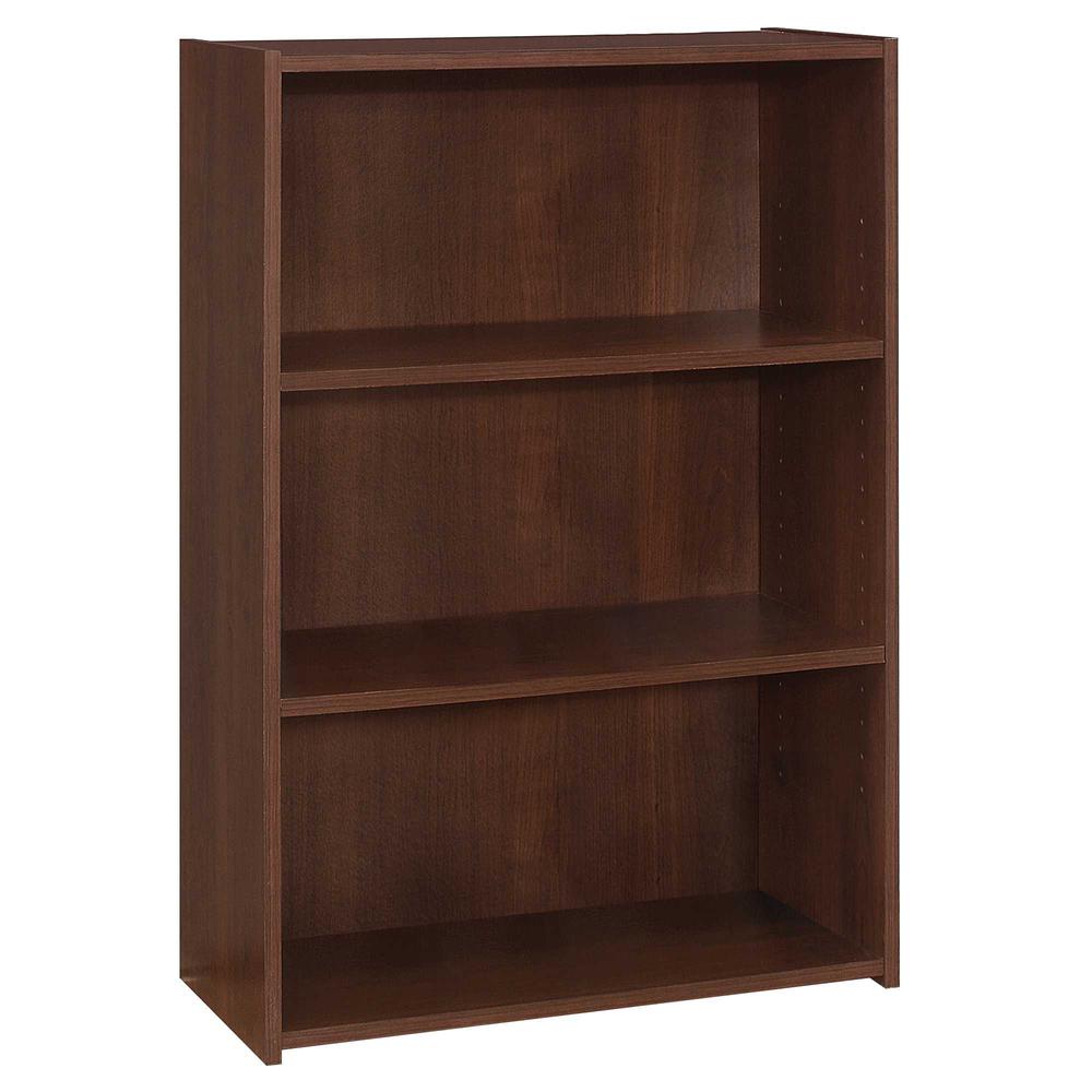 11.75" x 24.75" x 35.5" Cherry 3 Shelves  Bookcase. Picture 1