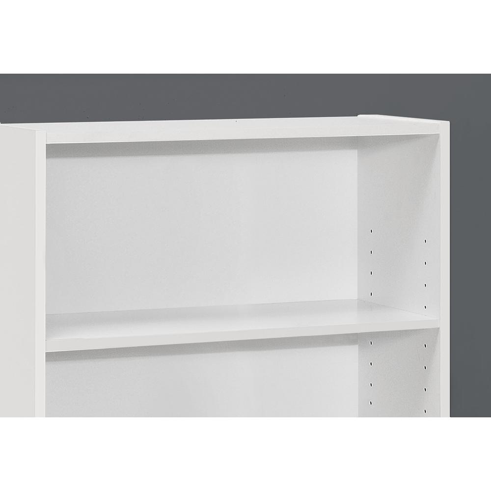 Three Shelf White Bookcase. Picture 2