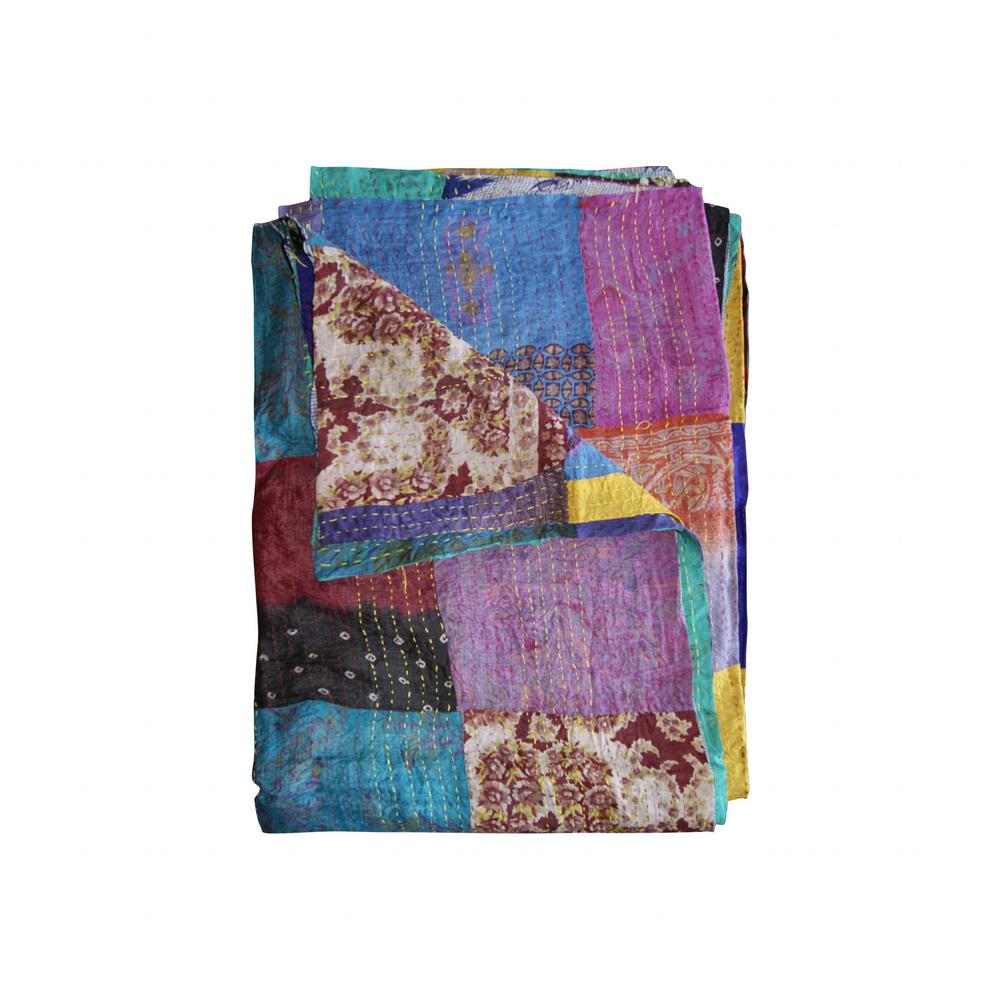 60" x 90" Silk Multicolor Throws - 358030. Picture 1