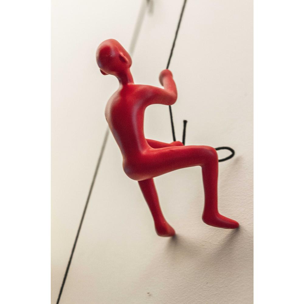 6" x 3" x 3" Resin Red Climbing Man - 358139. Picture 2