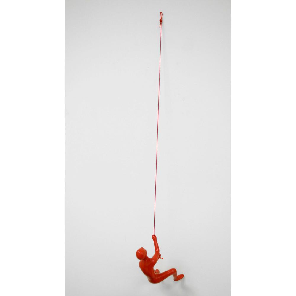 6" x 3" x 3" Resin Red Climbing Man - 358139. Picture 3