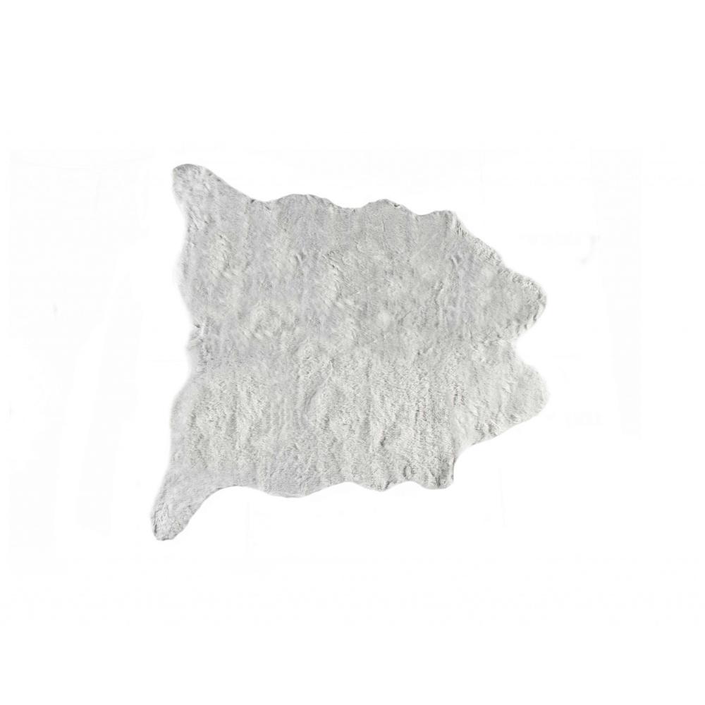 0.8" x 90" x 63" Acrylic Plush, Polyester Grey Rug - 358154. Picture 1