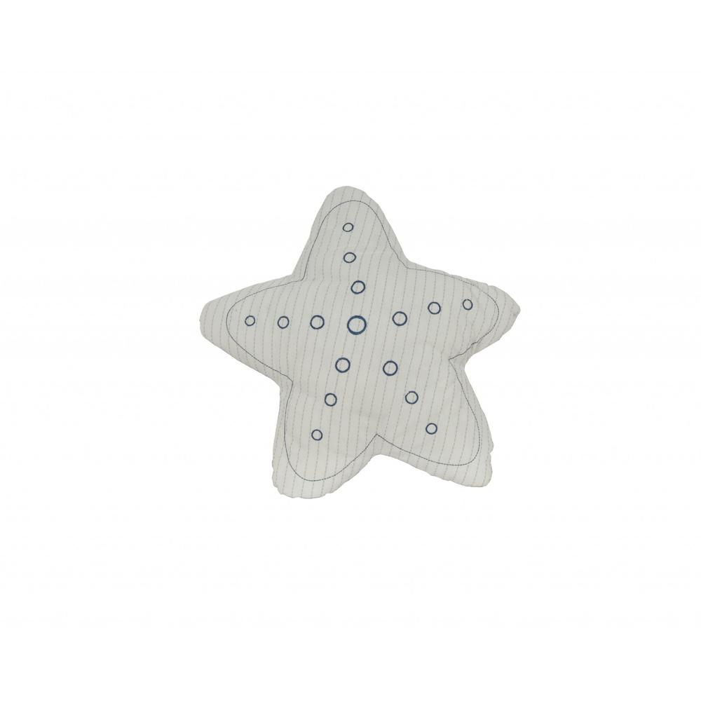 White with Blue 3D Shape Star Pillow - 364155. Picture 1