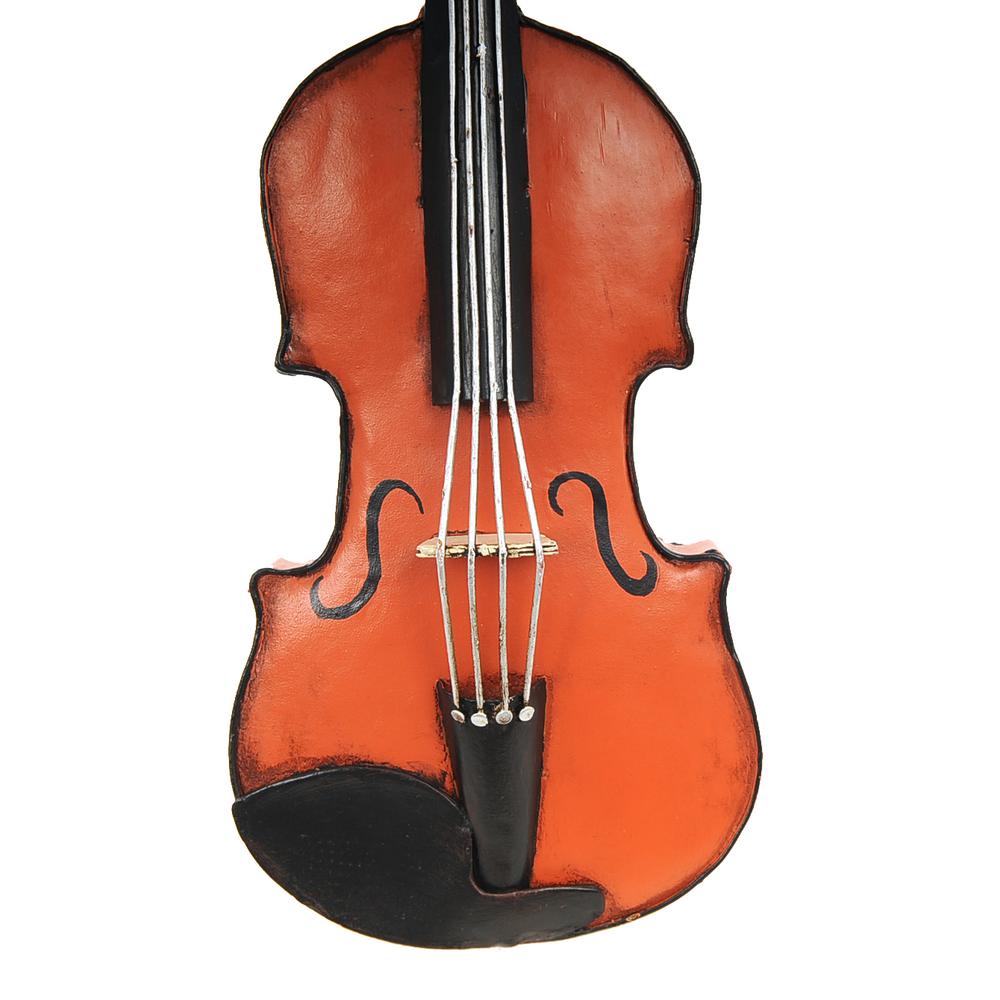 Vintage Look Orange Violin Sculpture - 364173. Picture 4