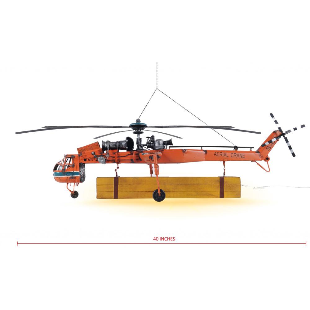 30" x 40" x 12" Aerial Crane Lifting Helicopter - 364186. Picture 1