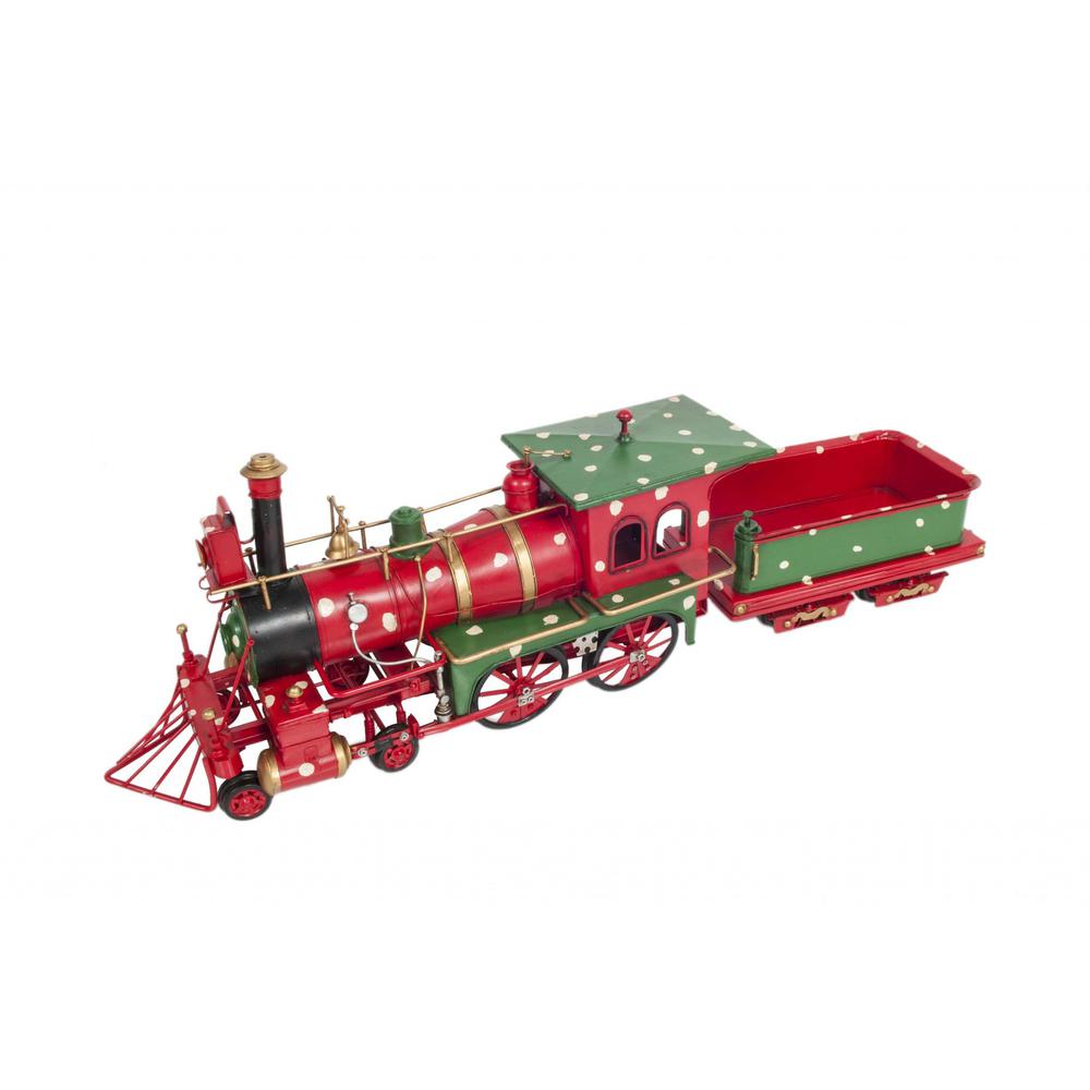 6" x 27.5" x 8.5"TinMetalHandmade Christmas Train Model - 364190. Picture 2