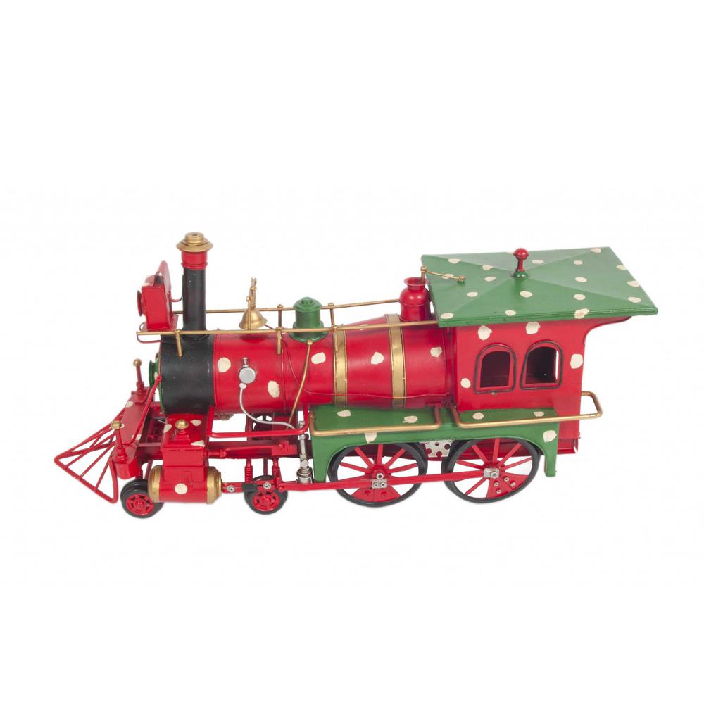 6" x 27.5" x 8.5"TinMetalHandmade Christmas Train Model - 364190. Picture 3