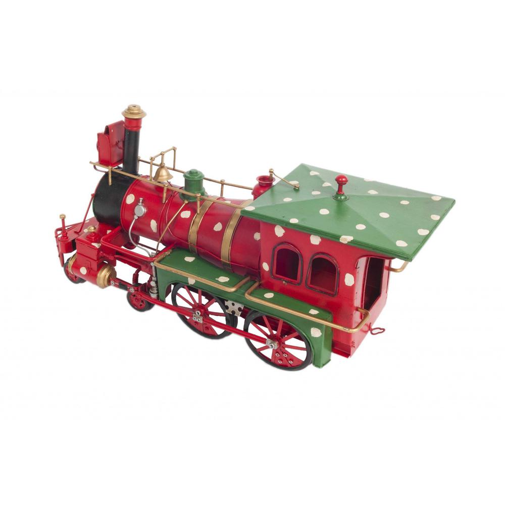 6" x 27.5" x 8.5"TinMetalHandmade Christmas Train Model - 364190. Picture 4
