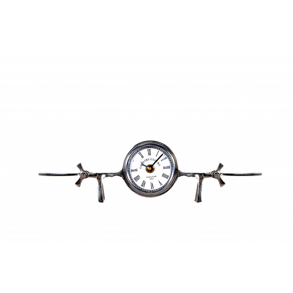 3" x 13.5" x 4.5" Aeroplane Table Clock - 364225. Picture 1