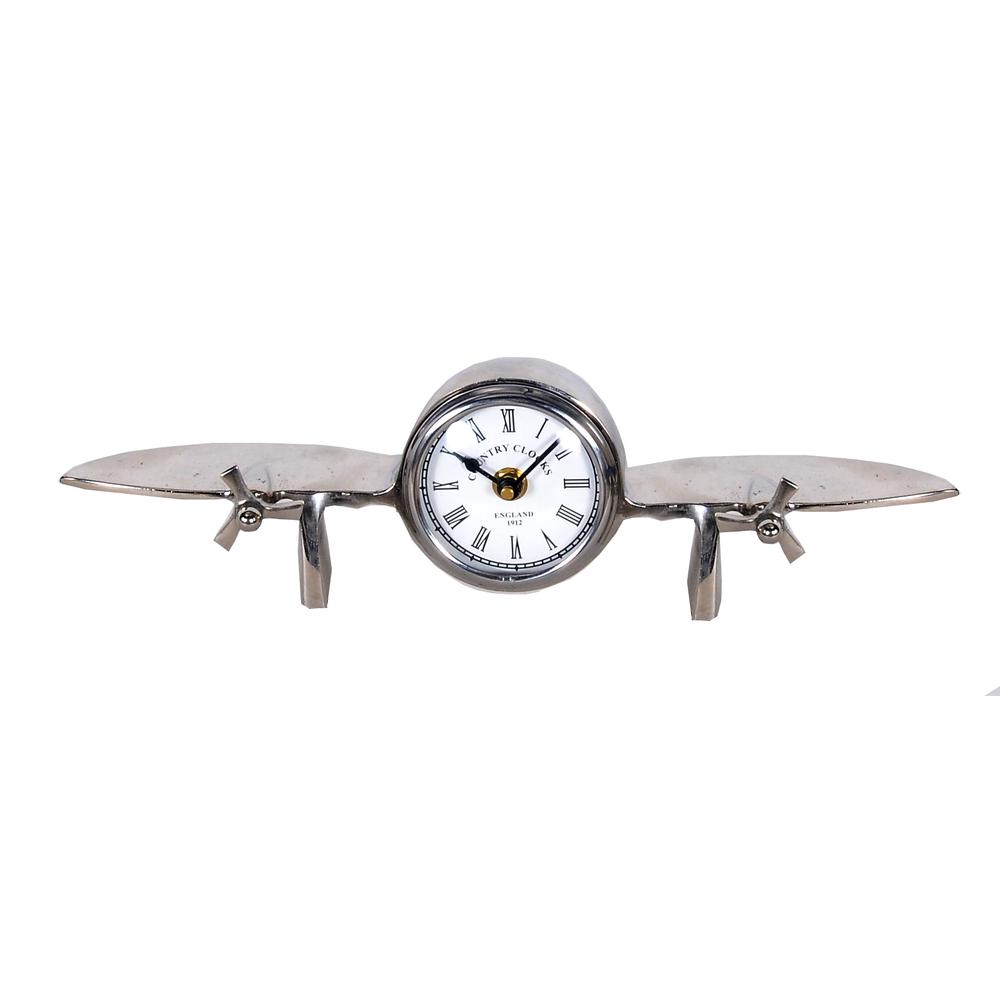 3" x 13.5" x 4.5" Aeroplane Table Clock - 364225. Picture 2