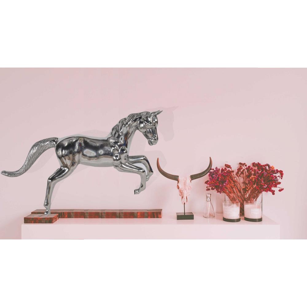 Large Silver Horse Statue - 364226. Picture 3
